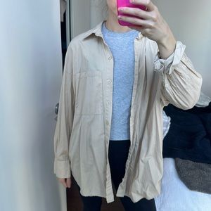 Beige button up